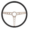 3-Spoke Comfort Grip Steering Wheel with Round Holes Fits Select 1960-1975 Chevy and GMC Trucks, 1969-1972 GM Cars [Black Grip]