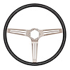 3-Spoke Comfort Grip Steering Wheel w/Banjo Spokes Fits Select 1960-1975 Chevy and GMC Trucks and 1969-1972 GM Cars [Black Grip] - image 1