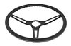 3-Spoke Comfort Grip Steering Wheel w/Stainless Steel Outer Ring for 1969-1972 GM Cars & 1960-1975 GM Trucks [Black Spokes] - image 3