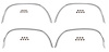 Front and Rear Wheel Well Molding Kit for 1980-1983 Ford F-100, 1980-1986 Ford Bronco, F-150, F-250, F-350 - image 1