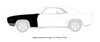 Left Front Fender with Lower Extension Kit for 1969 Chevy Camaro [Standard Non-RS] - image 2