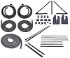 Weatherstrip w/Reproduction Felts Kit for 1965 Chevy Chevelle 2-Door Hardtop - image 1