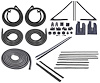Weatherstrip w/Authentic OE Felts Kit for 1964 Chevy Chevelle 2-Door Hardtop - image 1