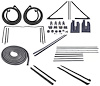 Weatherstrip w/Replacement Felts Kit for 1965 Chevy Chevelle Convertible
