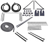 Weatherstrip w/Authentic OE Felts Kit for 1965 Chevy Chevelle Convertible
