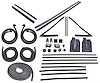 Weatherstrip w/Reproduction Felts Kit for 1966 Chevy Chevelle 2-Door Hardtop