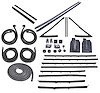 Weatherstrip w/Authentic OE Felts Kit for 1966 Chevy Chevelle 2-Door Hardtop
