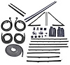 Weatherstrip w/Authentic OE Felts Kit for 1967 Chevy Chevelle 2-Door Hardtop