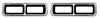 Tail Light Bezel Kit for 1968 Chevrolet Camaro - image 1