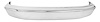 Front Bumper Fits Select 1992-1998 Ford F-Series Trucks, 1992-1996 Ford Bronco w/o Impact Strip Holes [Chrome]