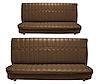 Front and Rear Bench Seat Upholstery for 1973-1980 Chevrolet/GMC Crew Cab Truck [Madrid Grain, Dark Saddle] - image 1