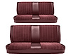 Front and Rear Bench Seat Upholstery for 1973-1980 Chevrolet/GMC Crew Cab Truck [Madrid Grain/Regal Velour, Maroon/Burgundy] - image 1