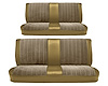 Front and Rear Bench Seat Upholstery for 1973-1980 Chevrolet/GMC Crew Cab Truck [Madrid Grain/Regal Velour, Palomino/Sandstone] - image 1