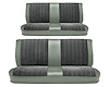 Front and Rear Bench Seat Upholstery for 1973-1980 Chevy/GMC Crew Cab Truck [Madrid Grain/Regal Velour, Medium Gray/Charcoal] - image 1