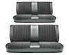 Front and Rear Bench Seat Upholstery for 1973-1980 Chevrolet/GMC Crew Cab Truck [Madrid Grain/Regal Velour, Charcoal/Charcoal] - image 1