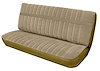 Front Bench Seat Upholstery for 1973-1980 Chevrolet/GMC Crew Cab Truck [Sierra Vinyl/Regal Velour, Palomino/Sandstone] - image 1