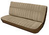 Front Bench Seat Upholstery for 1973-1980 Chevy/GMC Crew Cab Truck [Madrid Grain/Regal Velour, Dark Saddle/Sandstone] - image 1