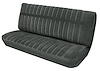 Front Bench Seat Upholstery for 1973-1980 Chevrolet/GMC Crew Cab Truck [Madrid Grain/Regal Velour, Charcoal/Charcoal] - image 1