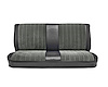 Front Bench Seat Upholstery for 1981-1987 Chevrolet/GMC Standard/Crew Cab Truck [Black Madrid, With Pleats, Silver Velour]