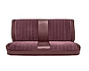 Front Bench Seat Upholstery for 1981-1987 Chevrolet/GMC Standard/Crew Cab Truck [Maroon Madrid, With Pleats, Burgundy Velour] - image 1