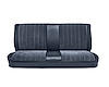 Front Bench Seat Upholstery for 1981-1987 Chevrolet/GMC Standard/Crew Cab Truck [Navy Blue Madrid, With Pleats, Blue Velour] - image 1