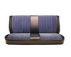 Front Bench Seat Upholstery for 1981-1987 Chevrolet/GMC Standard/Crew Cab Truck [Navy Blue Madrid, With Pleats, Blue Velour] - image 2