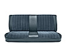 Front Bench Seat Upholstery for 1981-1987 Chevrolet/GMC Standard/Crew Cab Truck [Medium Blue Madrid, With Pleats, Blue Velour] - image 1