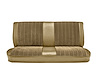 Front Bench Seat Upholstery for 1981-1987 Chevrolet/GMC Standard/Crew Cab Truck [Palomino Madrid, With Pleats, Sandstone Velour] - image 1