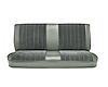 Front Bench Seat Upholstery for 1981-1987 Chevrolet/GMC Standard/Crew Cab Truck [Light Gray Madrid, W/Pleats, Charcoal Velour] - image 1