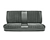 Front Bench Seat Upholstery for 1981-1987 Chevrolet/GMC Standard/Crew Cab Truck [Charcoal Madrid, With Pleats, Charcoal Velour] - image 1