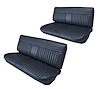 Front and Rear Bench Seat Upholstery for 1981-1987 Chevrolet/GMC Crew Cab Truck [Madrid Grain Vinyl, Navy Blue] - image 1