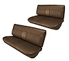 Front and Rear Bench Seat Upholstery for 1981-1987 Chevrolet/GMC Crew Cab Truck [Madrid Grain Vinyl, Dark Saddle] - image 1
