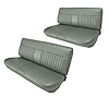 Front and Rear Bench Seat Upholstery for 1981-1987 Chevrolet/GMC Crew Cab Truck [Madrid Grain Vinyl, Light Gray] - image 1