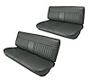 Front and Rear Bench Seat Upholstery for 1981-1987 Chevrolet/GMC Crew Cab Truck [Madrid Grain Vinyl, Charcoal] - image 1