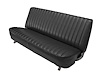 Front Bench Seat Upholstery for 1981-1987 Chevrolet/GMC Standard/Front Crew Cab Truck [Seat Belt Cutouts, Madrid, Black] - image 1