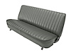 Front Bench Seat Upholstery for 1981-1987 Chevrolet/GMC Standard/Front Crew Cab Truck [Seat Belt Cutouts, Madrid, Medium Gray] - image 1