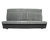 Front Bench Seat Upholstery for 1981-1987 Chevy/GMC Standard/Crew Cab Truck [Black Madrid, Smooth Pleats, Silver Velour] - image 1