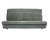 Front Bench Seat Upholstery for 1981-1987 Chevy/GMC Std./Crew Cab Truck [Seat Belt Cutouts, Vertical Pleats, Black/Silver] - image 1