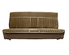 Front Bench Seat Upholstery for 1981-1987 Chevy/GMC Std./Crew Cab Truck [Seat Belt Cutouts/Vertical Pleats/Dk Saddle/Sandstone] - image 1