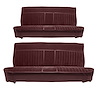 Front and Rear Bench Seat Upholstery for 1981-1987 Chevy/GMC Crew Cab Truck [Vertical Pleats, Maroon/Burgundy] - image 1