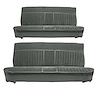 Front and Rear Bench Seat Upholstery for 1981-1987 Chevy/GMC Crew Cab Truck [Vertical Pleats, Charcoal/Charcoal] - image 1