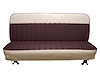Bench Seat Upholstery for 1960-1966 Chevrolet/GMC Standard Cab Truck [With Pleats, Maroon/White] - image 1