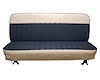 Bench Seat Upholstery for 1960-1966 Chevrolet/GMC Standard Cab Truck [With Pleats, Navy Blue/White] - image 1
