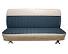 Bench Seat Upholstery for 1960-1966 Chevrolet/GMC Standard Cab Truck [With Pleats, Medium Blue/White] - image 1