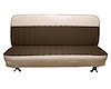 Bench Seat Upholstery for 1960-1966 Chevrolet/GMC Standard Cab Truck [With Pleats, Dark Saddle/White] - image 1