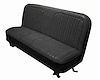 Bench Seat Upholstery with Open Backrest for 1967-1972 Chevrolet/GMC Standard Cab Truck [Solid Black Madrid/Black Oxen] - image 1