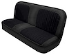 Bench Seat Upholstery with Open Backrest for 1967-1972 Chevrolet/GMC Standard Cab Truck [Black Madrid/Black Encore Velour] - image 1