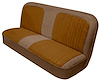 Bench Seat Upholstery with Open Backrest for 1967-1972 Chevy/GMC Standard Cab Truck [Dark Saddle Madrid/Camel Encore Velour] - image 1