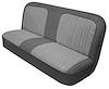 Bench Seat Upholstery w/Open Backrest for 1967-1972 Chevy/GMC Standard Cab Truck [Charcoal Sierra/Light Charcoal Regal Velour] - image 1