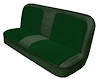 Bench Seat Upholstery with Open Backrest for 1967-1972 Chevrolet/GMC Standard Cab Truck [Green-Black Cloth, Dark Green Oxen] - image 1